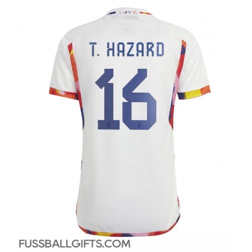 Belgien Thorgan Hazard #16 Fußballbekleidung Auswärtstrikot WM 2022 Kurzarm